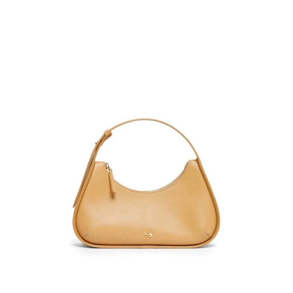 Yuzefi Tempura Nappa Leather Shoulder Bag In Cashew $550